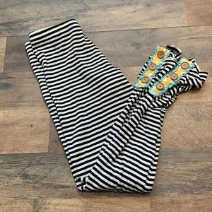 Girls size 12 Matilda Jane striped leggings